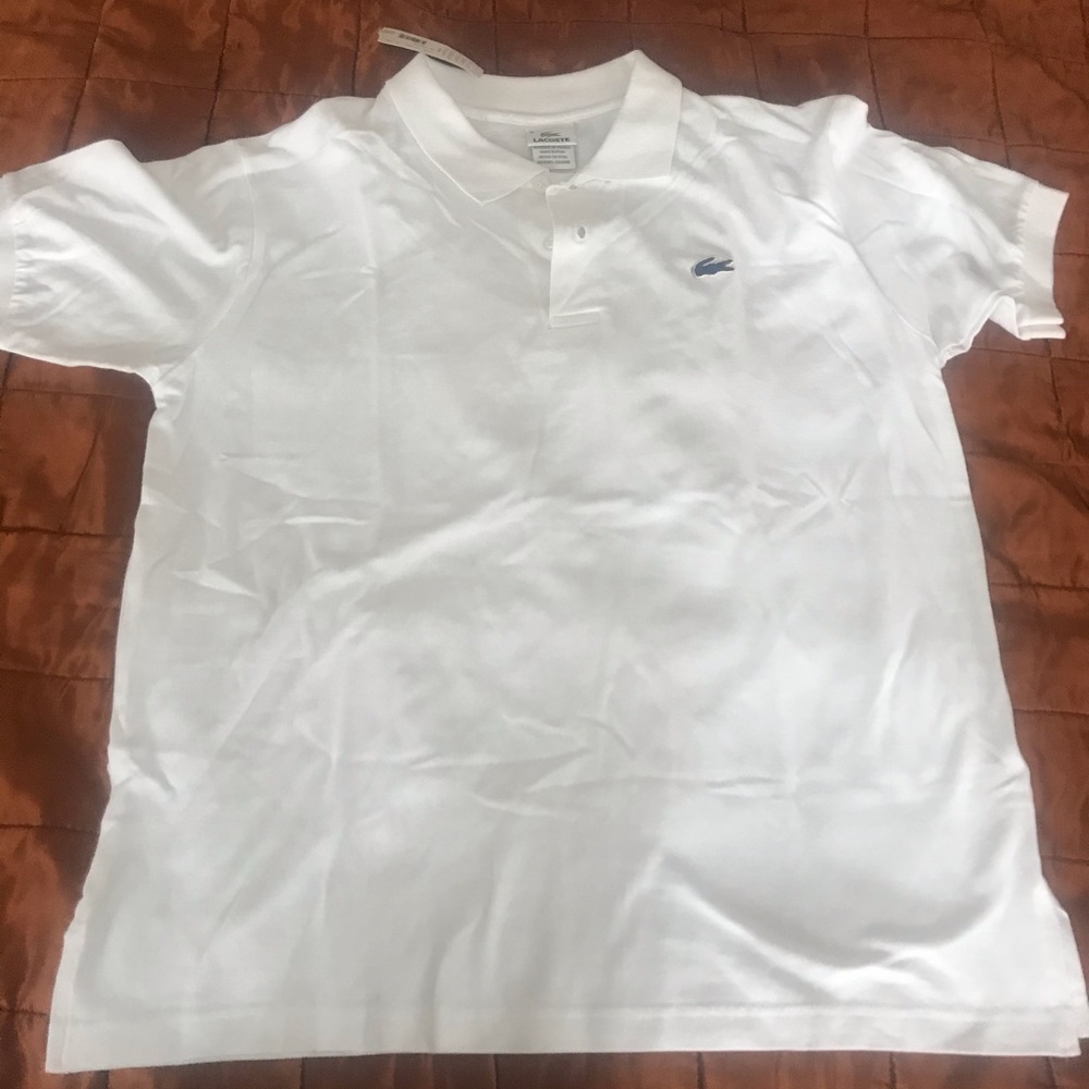 SALE Men’s Lacoste white polo Size L